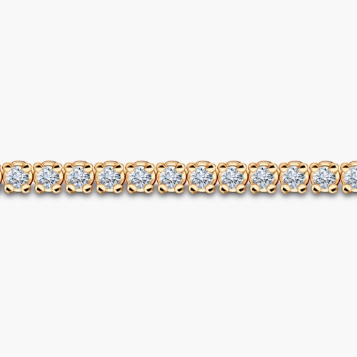Bransoletka tenisowa Luminy 4,5mm: złoto, diamenty laboratoryjne